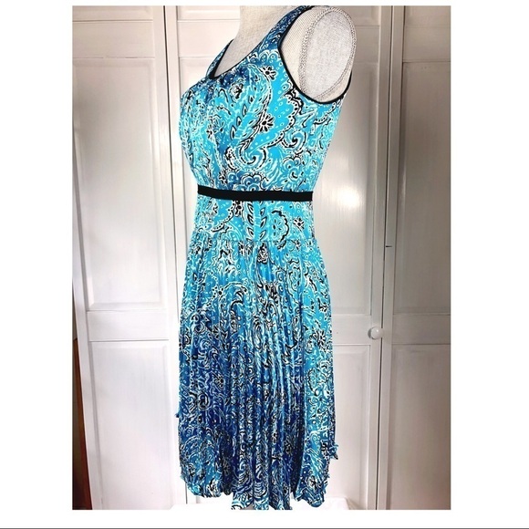 ANN TAYLOR PLEATED SUMMER DRESS size 0P 0576 - Picture 2 of 7